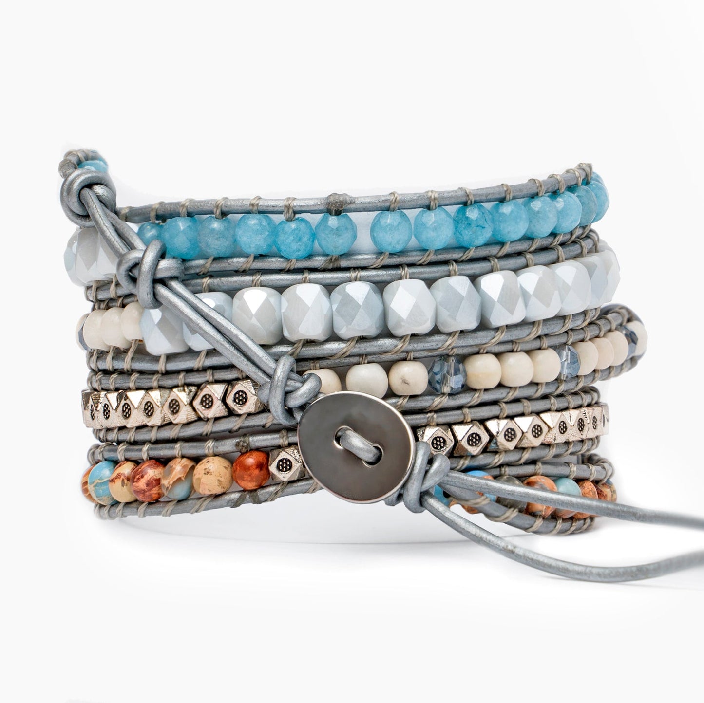 Healing topaz wrap bracelet