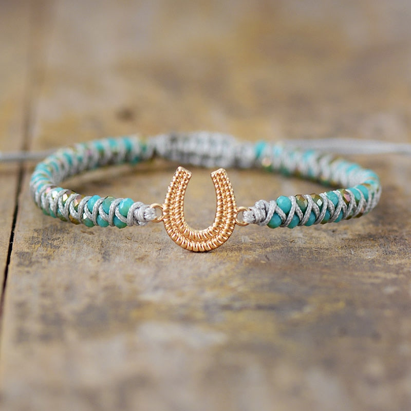 Horseshoe energy bracelet for good luck