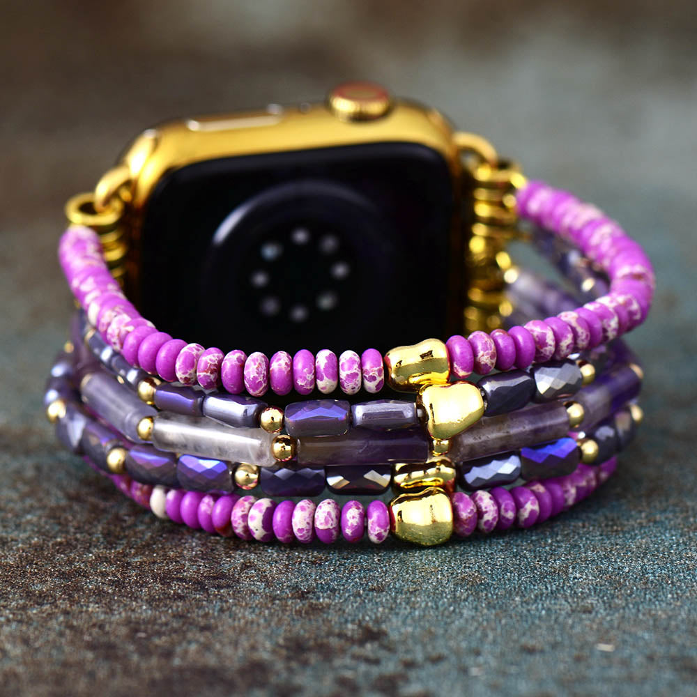 Violet Aurora stretch Apple Watch-bandje