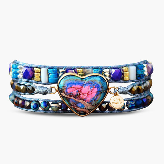 Bracelet wrap Love Protection Bleu