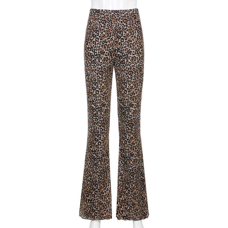 MTS™ hippe flare jeans met luipaardprint!