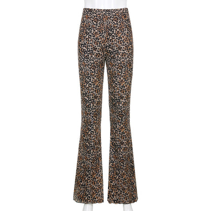 MTS™ hippe flare jeans met luipaardprint!