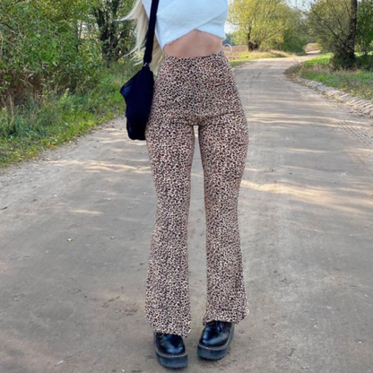 MTS™ leopardmönstrade hipflare jeans!