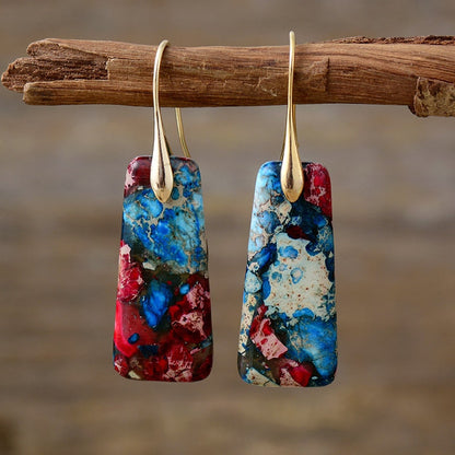 Scarlet Tides Jasper Earrings