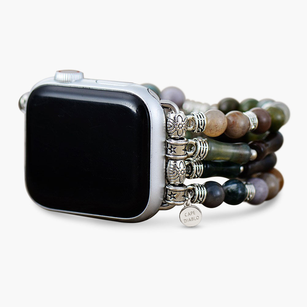 Vintage Agaat Stretch Apple Watch-armband