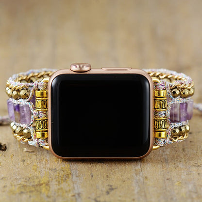 Bracelet Apple Watch Améthyste Majestueuse