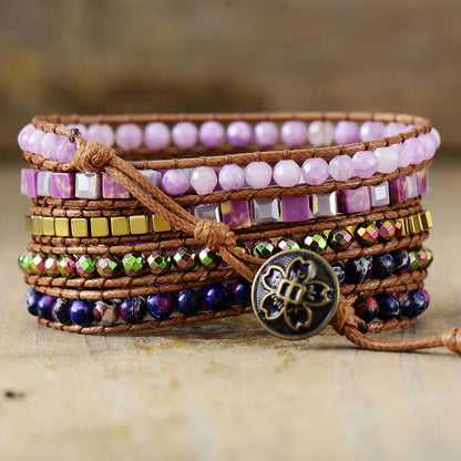 Charming amethyst wrap bracelet