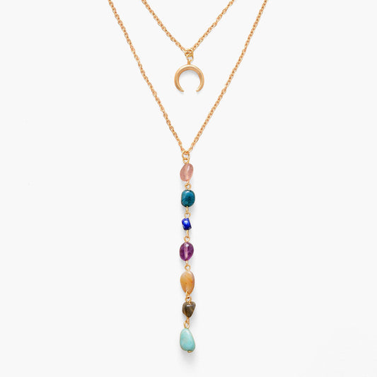 Rain 7 Chakra Heart Gold Chain Halsband