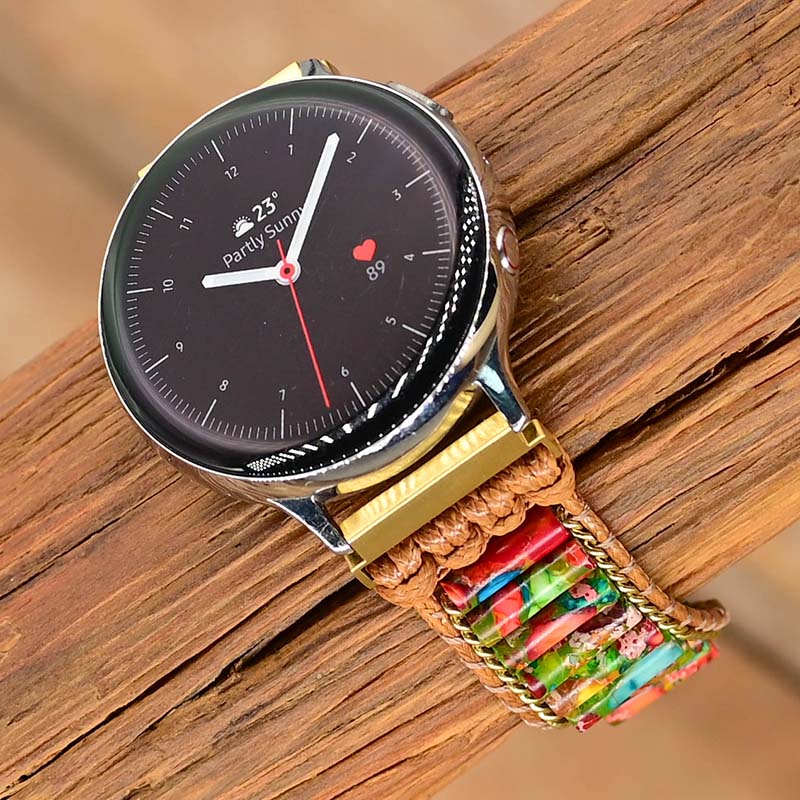 Bracelet de montre Samsung Galaxy Jaspe forêt tropicale