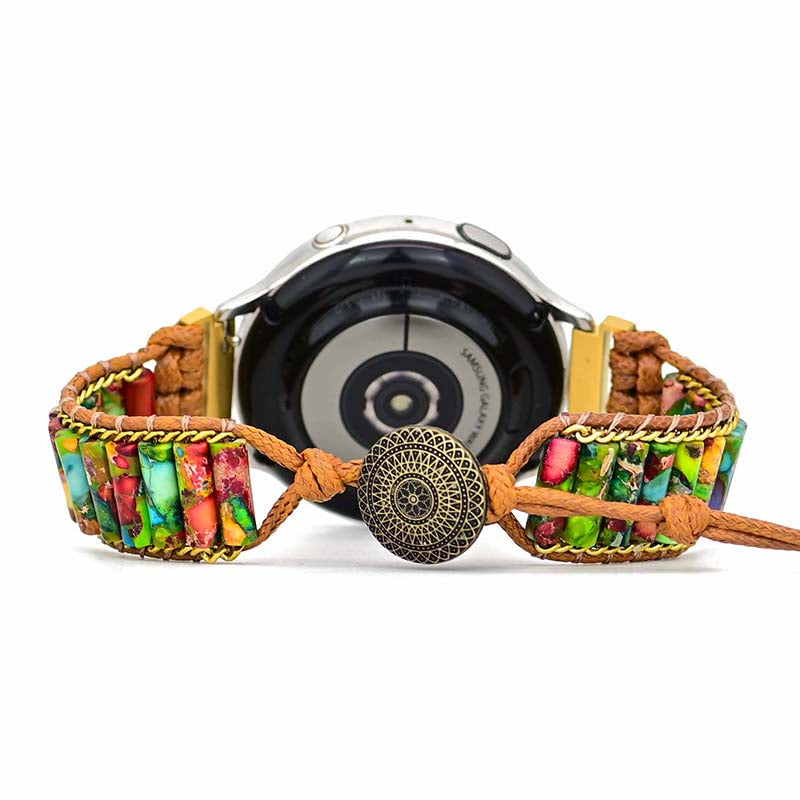 Bracelet de montre Rainforest Jasper pour Samsung Galaxy