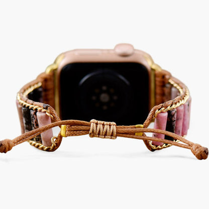 Blühendes Rhodonit Apple Watch Armband