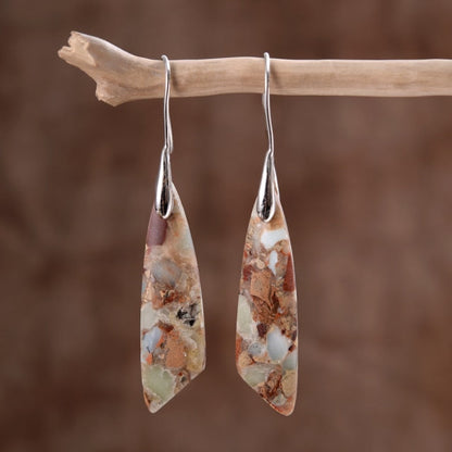 Crochet earrings Celestial Jasper