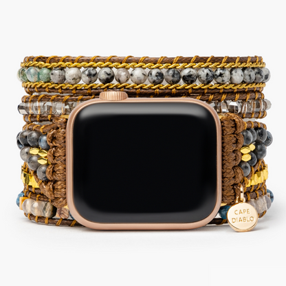 Pulsera Apple Watch hecha de labradorita esencial