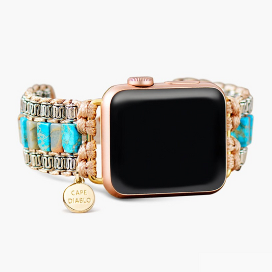 Divine ivory turquoise Apple watch band