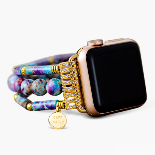 Pulsera elástica para Apple Watch con jaspe bígaro