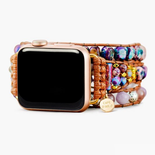 Yndefuld lilla jaspis Apple Watch-rem