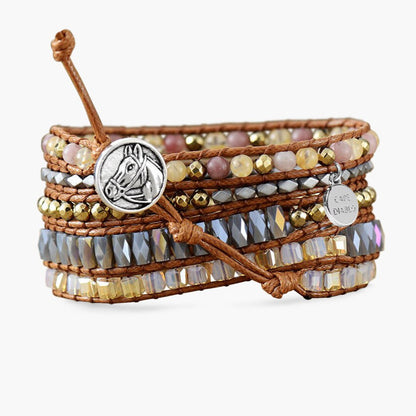 Classic Bohemian Jasper Wrap Bracelet