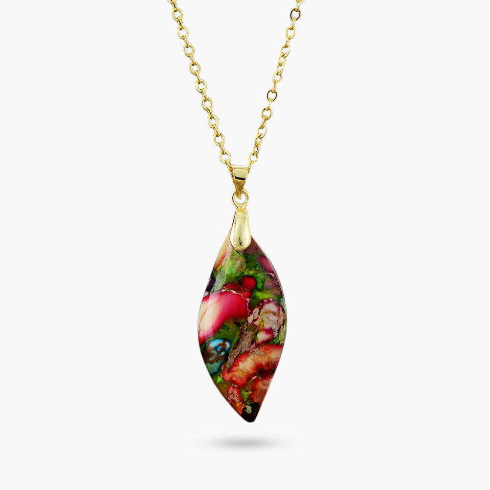 Burgundy Ivy Imperial Jasper Necklace